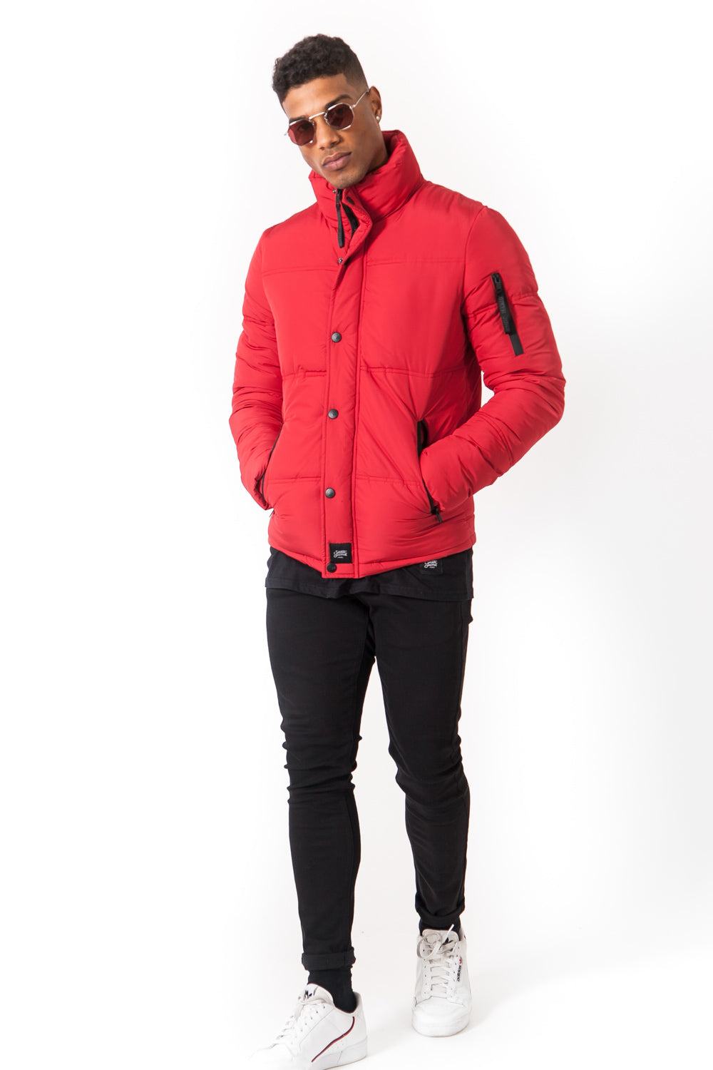 Sixth June - Doudoune courte col rouge