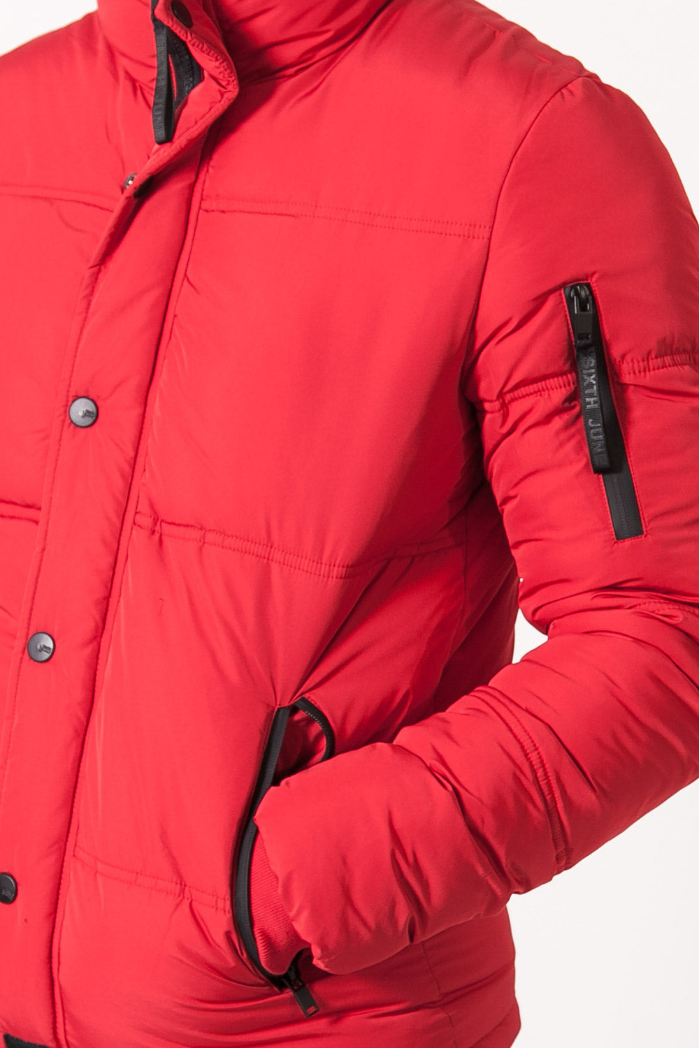 Sixth June - Doudoune courte col rouge