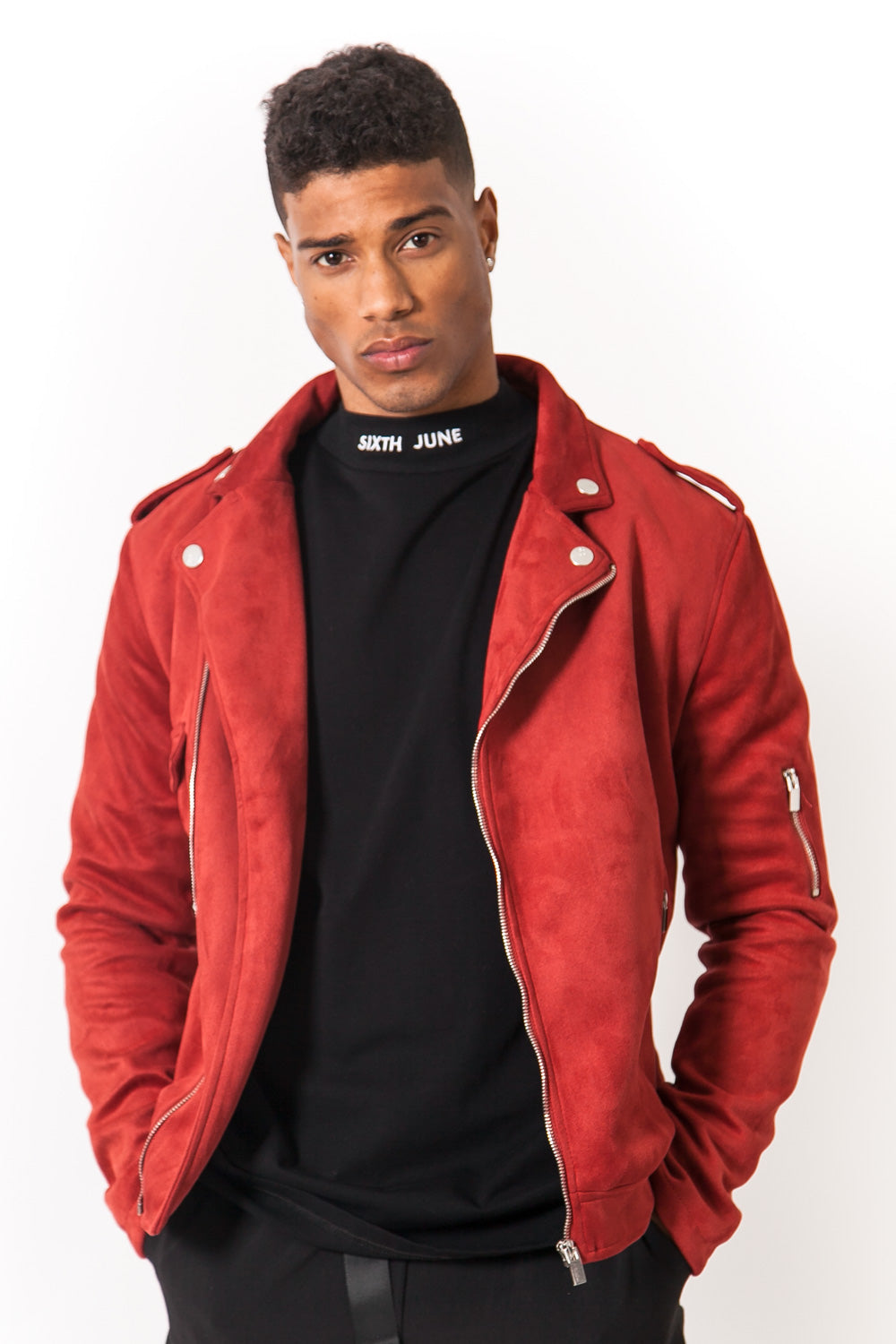 Sixth June - Jacket suede red