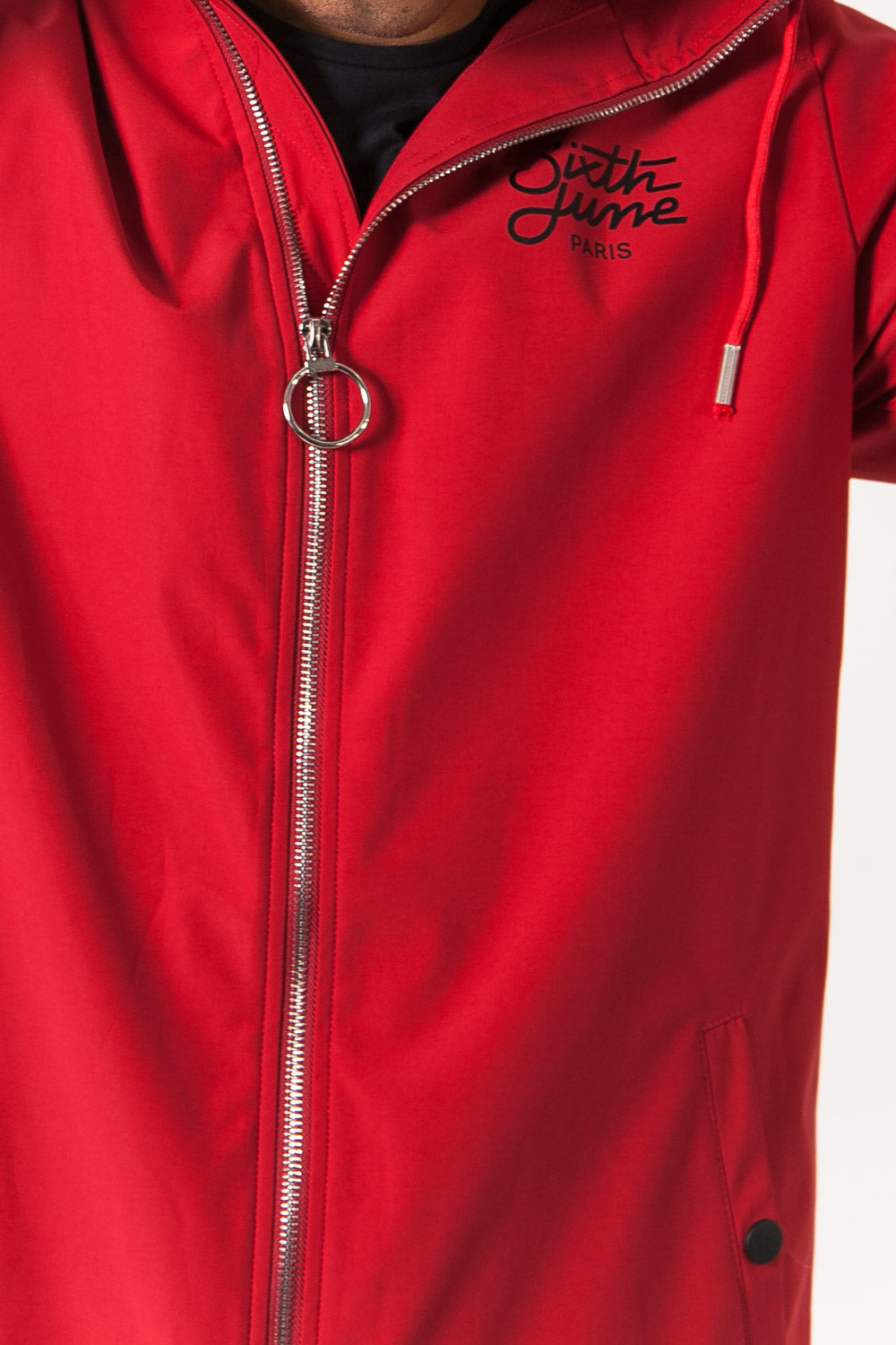 Sixth June - Coupe-vent zippé logo Sixth June rouge