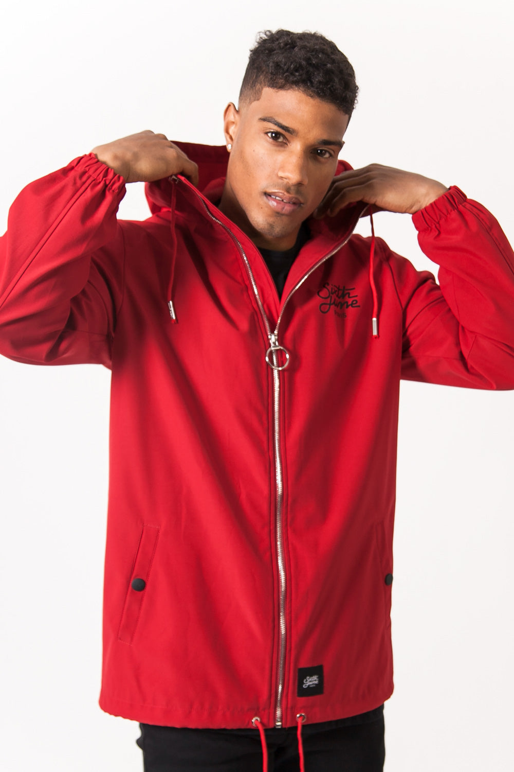 Sixth June - Coupe-vent zippé logo Sixth June rouge