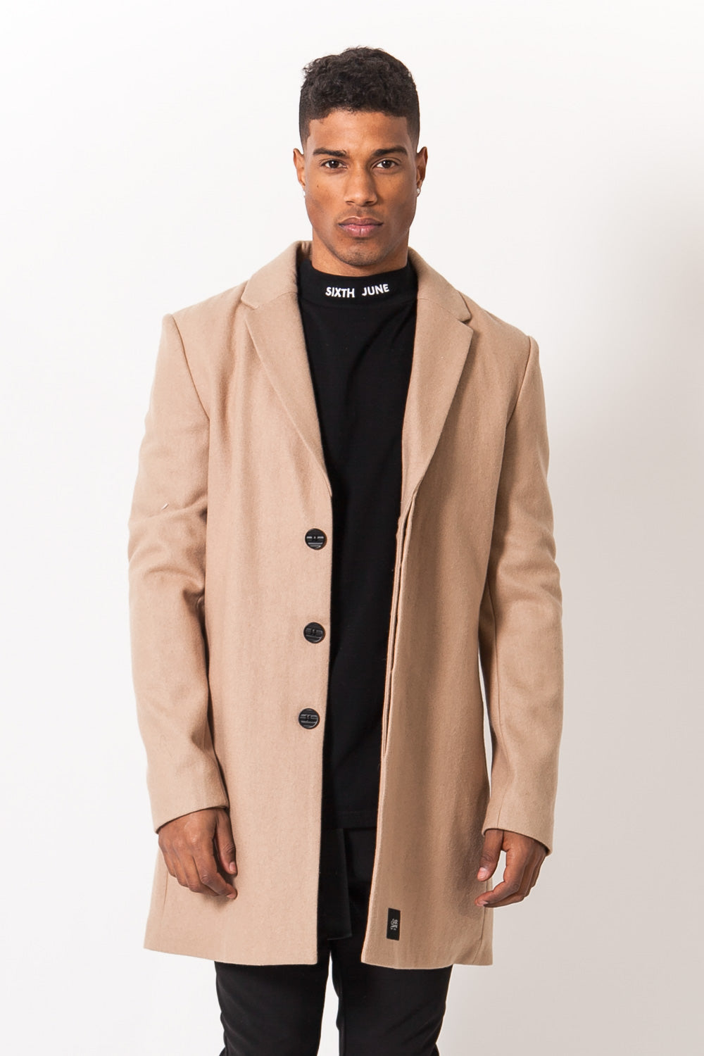 Sixth June - Manteau long laine beige