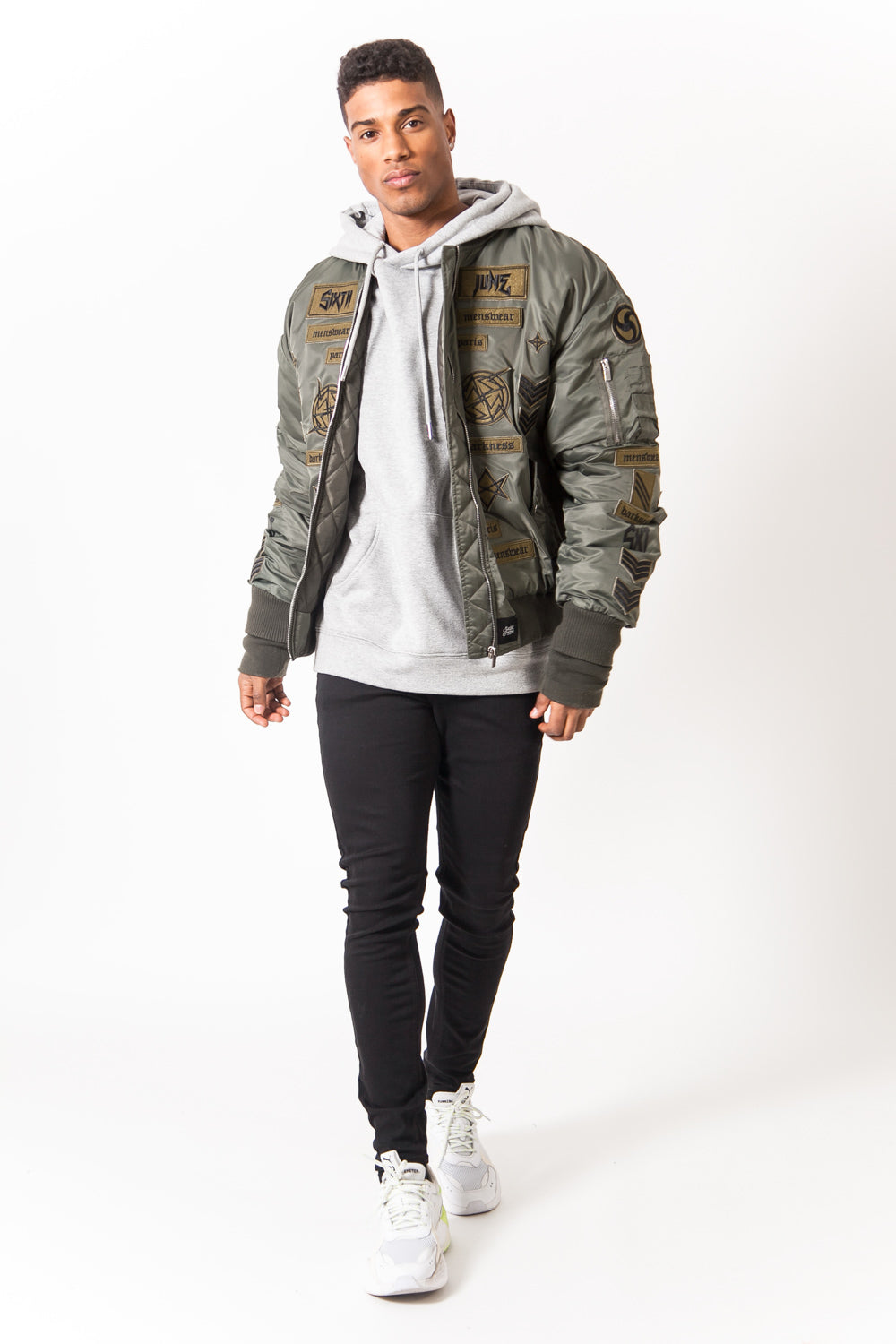 Sixth June - Bomber large patch gothique kaki