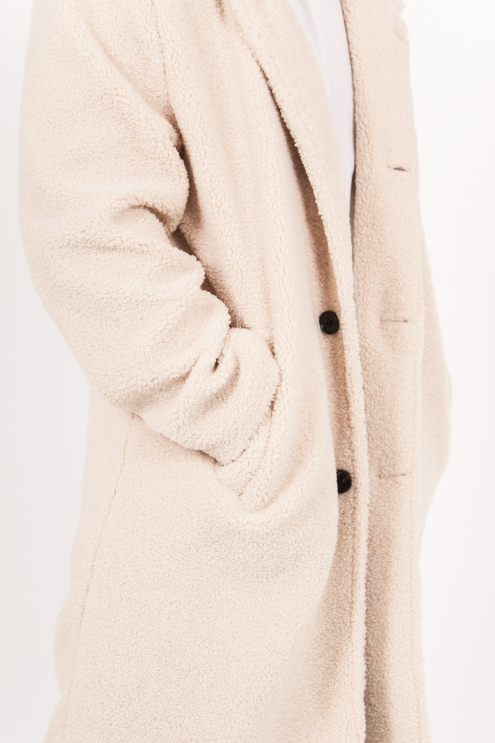 Sixth June - Manteau large sherpa beige