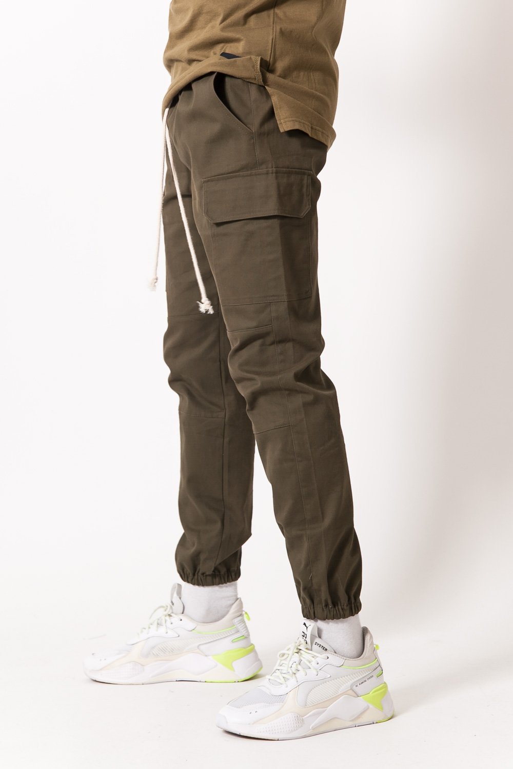 Sixth June - Pantalon cargo cordons Vert kaki