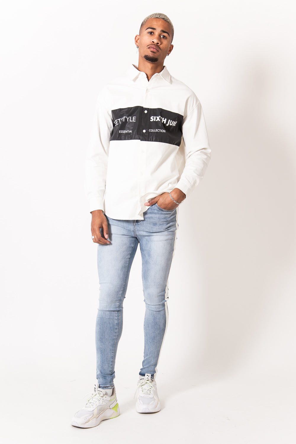 Sixth June - Jean bande blanche bleu