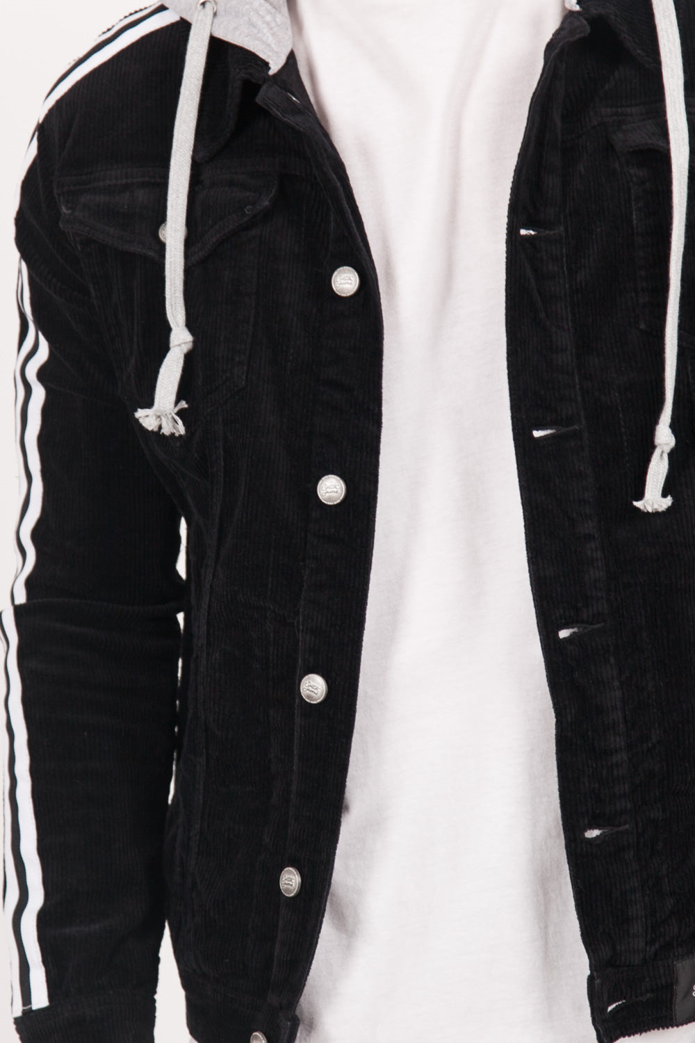 Sixth June - Veste velours côtelé bandes noir