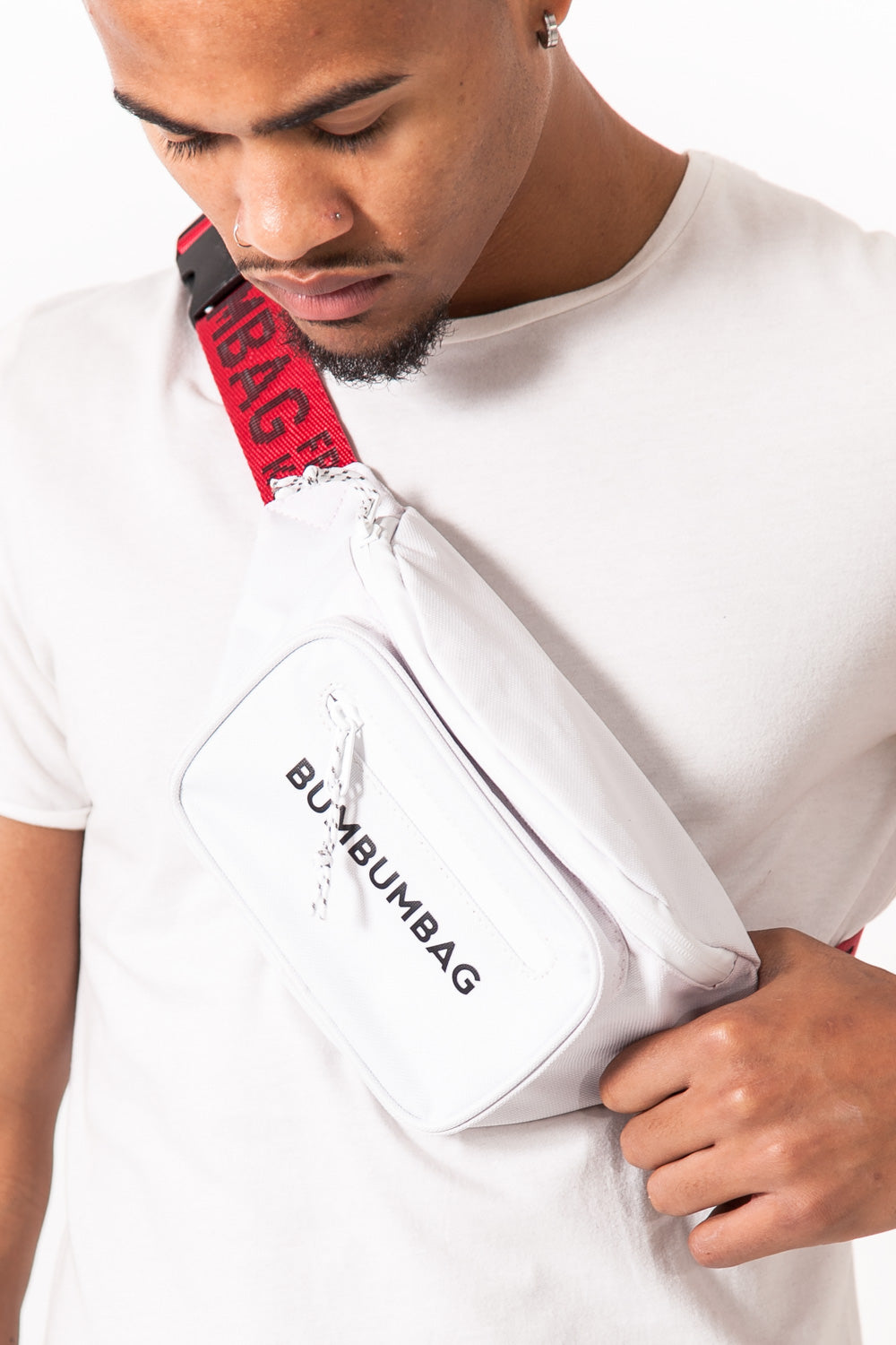 BumBumBag - Sac banane ceinture coloré blanc rouge