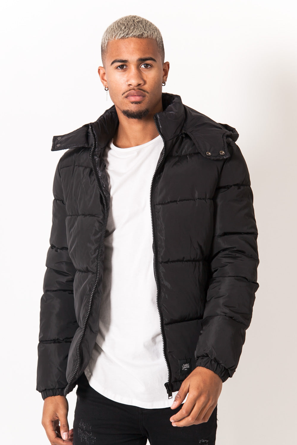 Sixth June - Doudoune brillante capuche noir