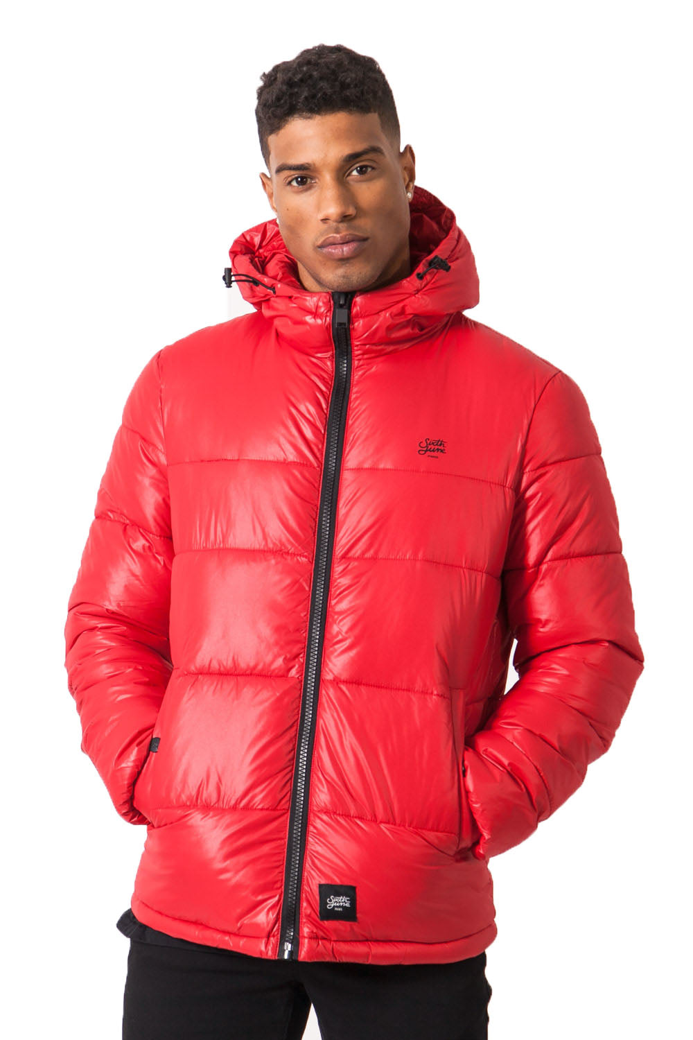 Sixth June - Doudoune brillante logo rouge