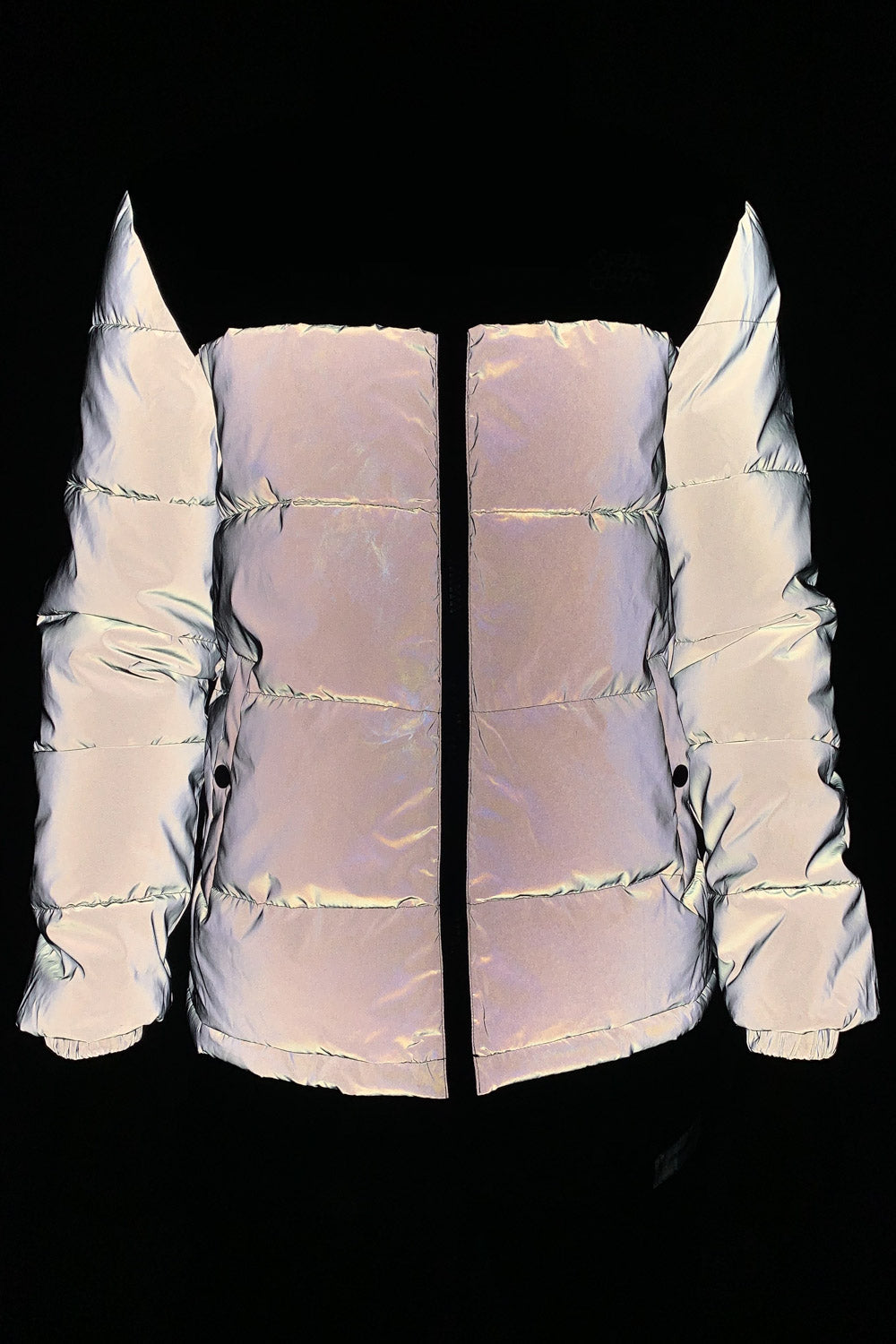 Sixth June - Doudoune courte réfléchissante bicolore gris