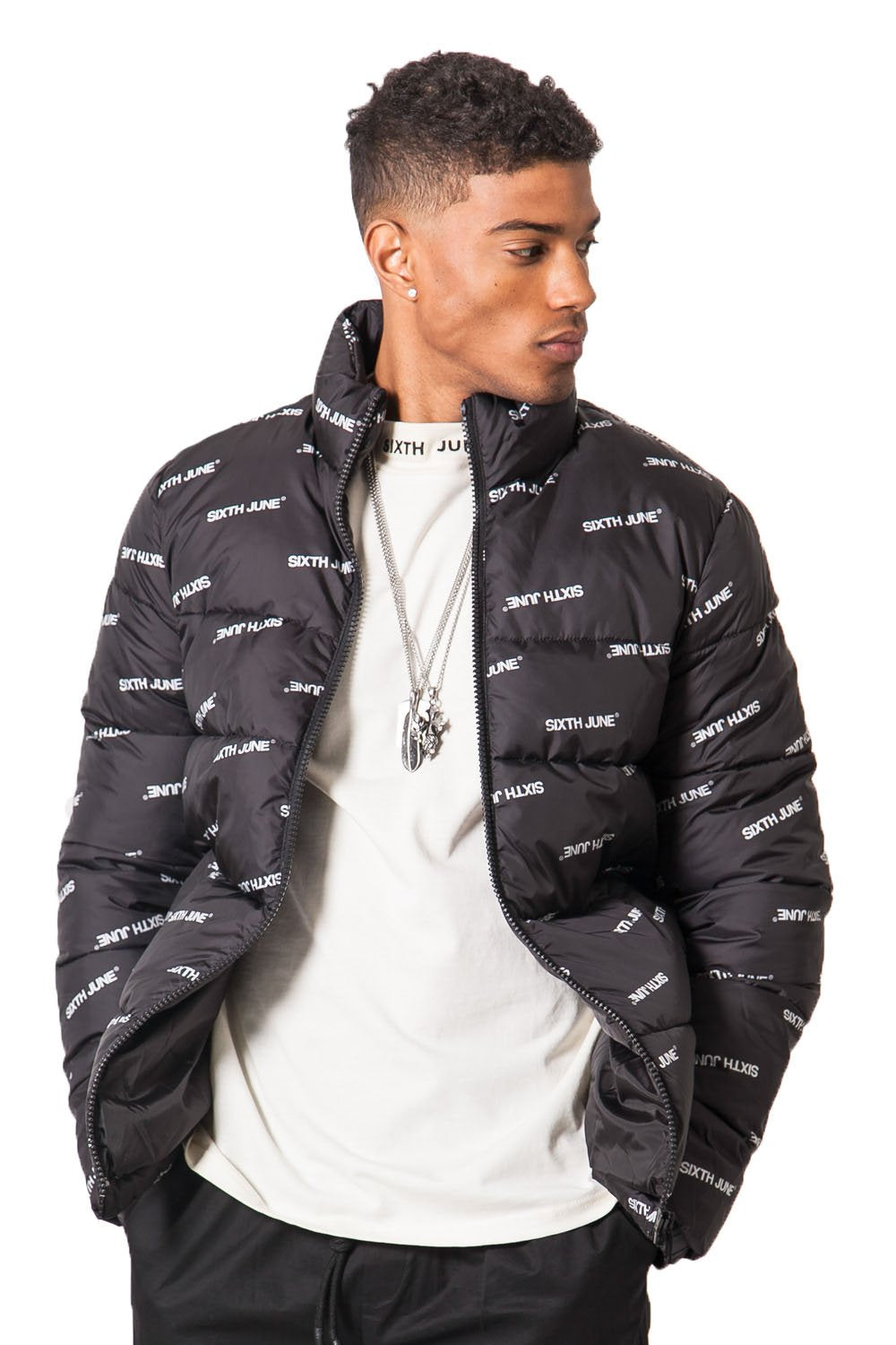 Sixth June - Doudoune imprimé all-over Noir