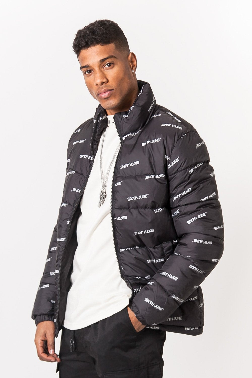 Sixth June - Doudoune imprimé all-over Noir