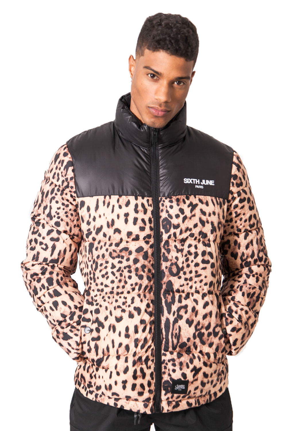 Sixth June - Doudoune imprimé léopard noir