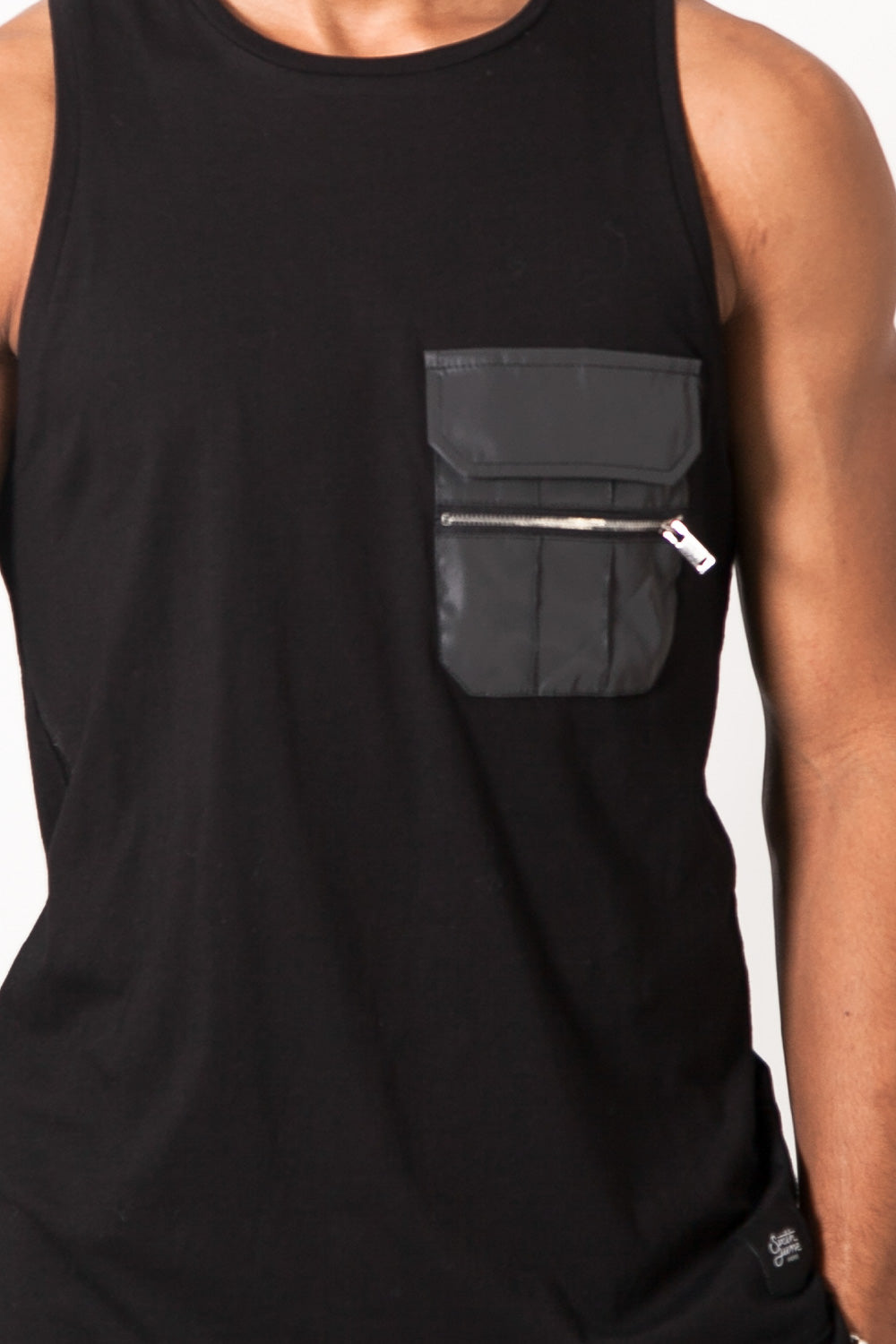 Sixth June - Débardeur poche réfléchissante noir