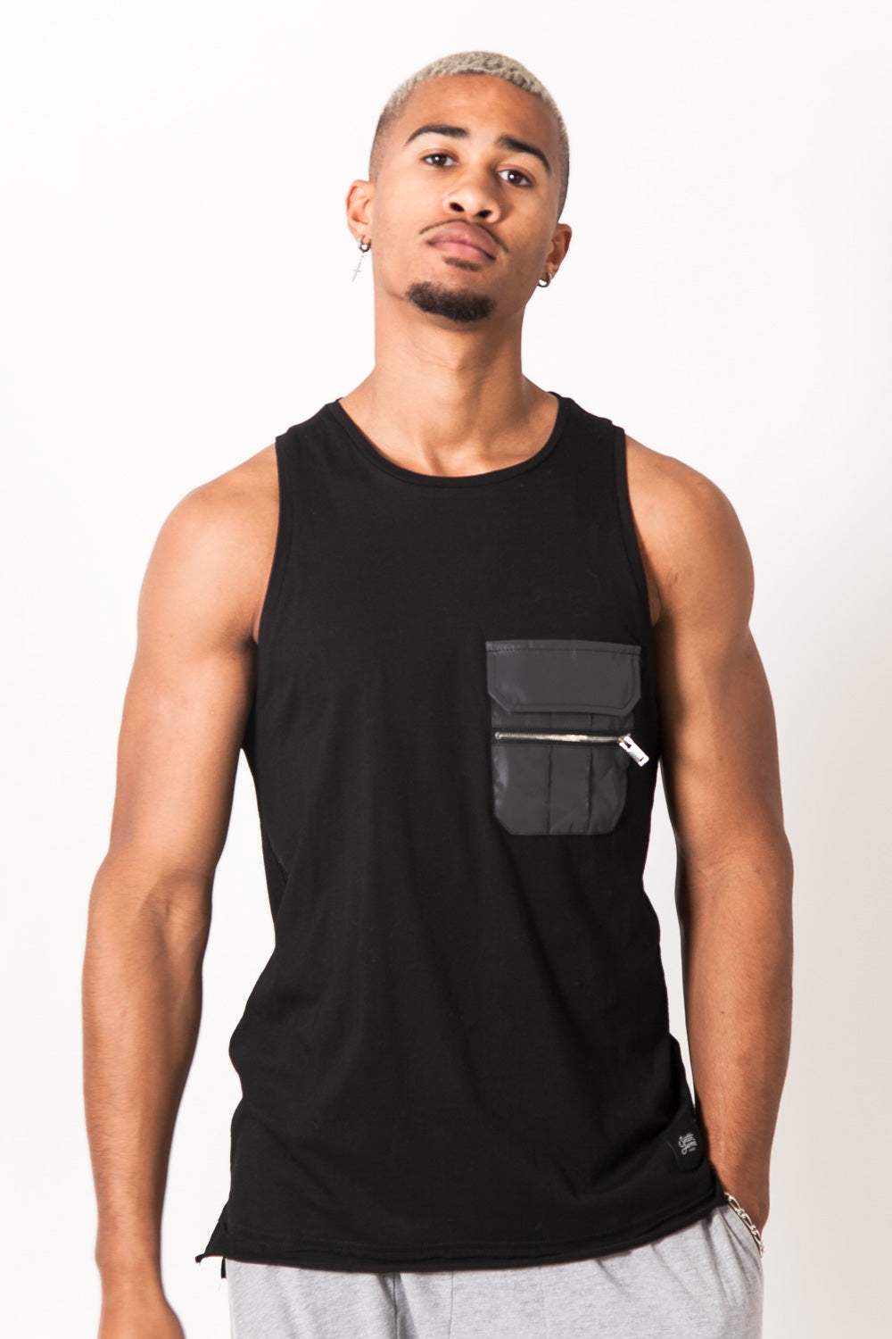 Sixth June - Débardeur poche réfléchissante noir