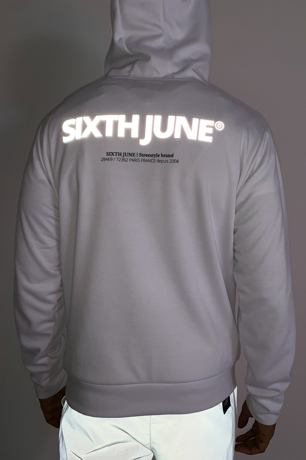 Sixth June - Sweat capuche aluminium blanc