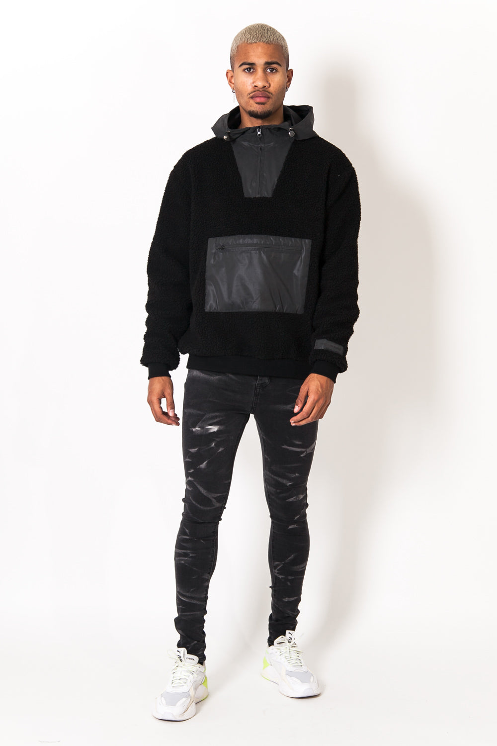 Sixth June - Jean délavé vagues gris foncé