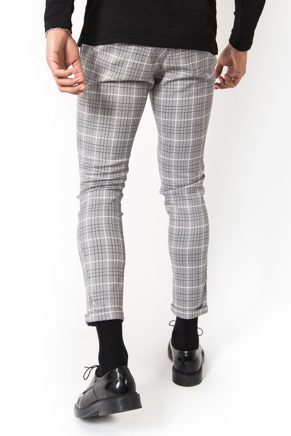 Sixth June - Pantalon Prince de Galles boucle gris noir
