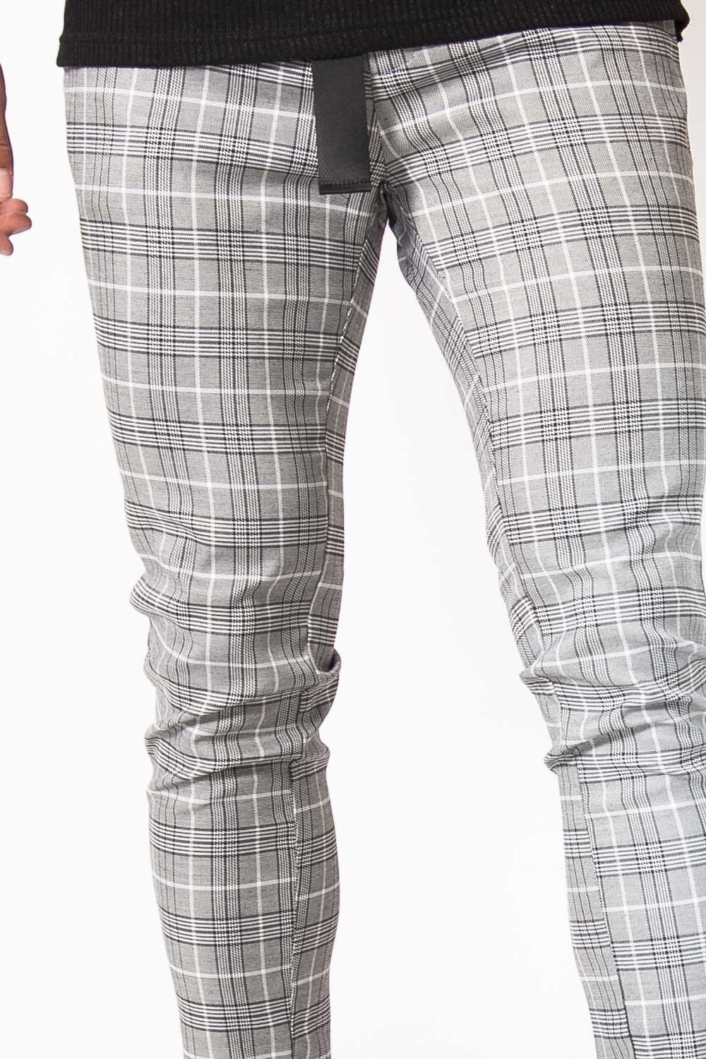 Sixth June - Pantalon Prince de Galles boucle gris noir