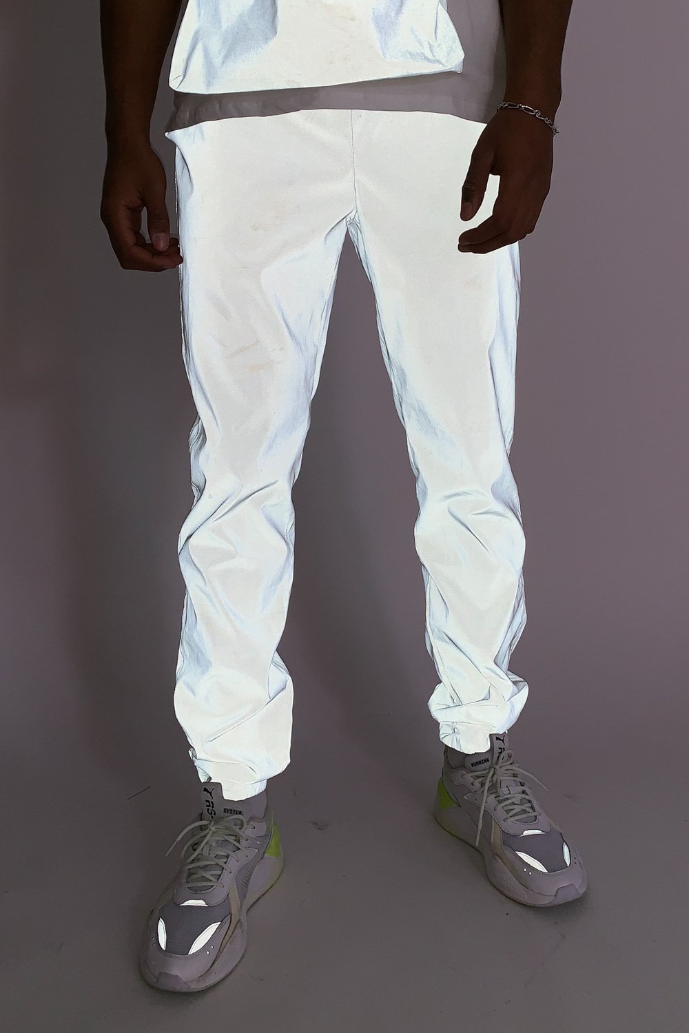 Reflective Joggers White