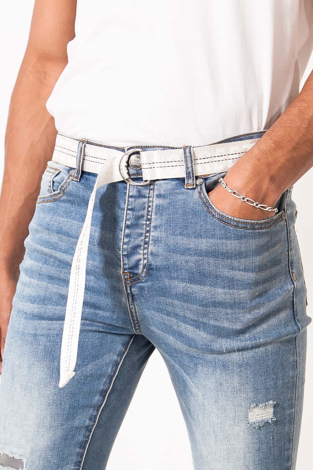 Sixth June - Ceinture streetstyle GPS blanc cassé