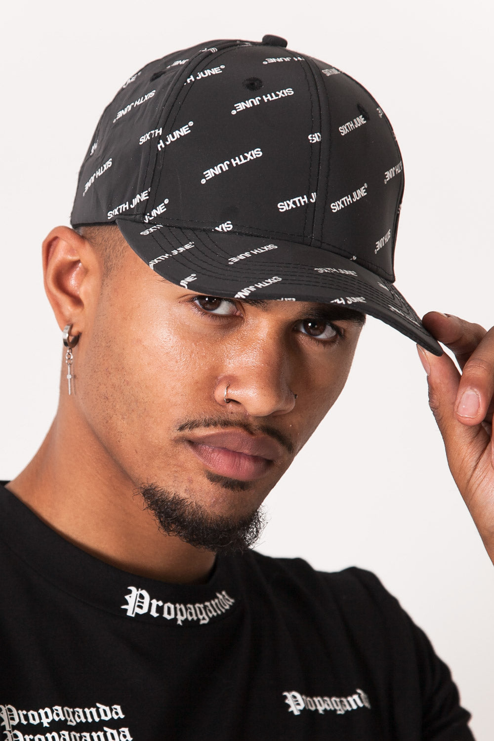 Sixth June - Casquette logomania réfléchissante noir