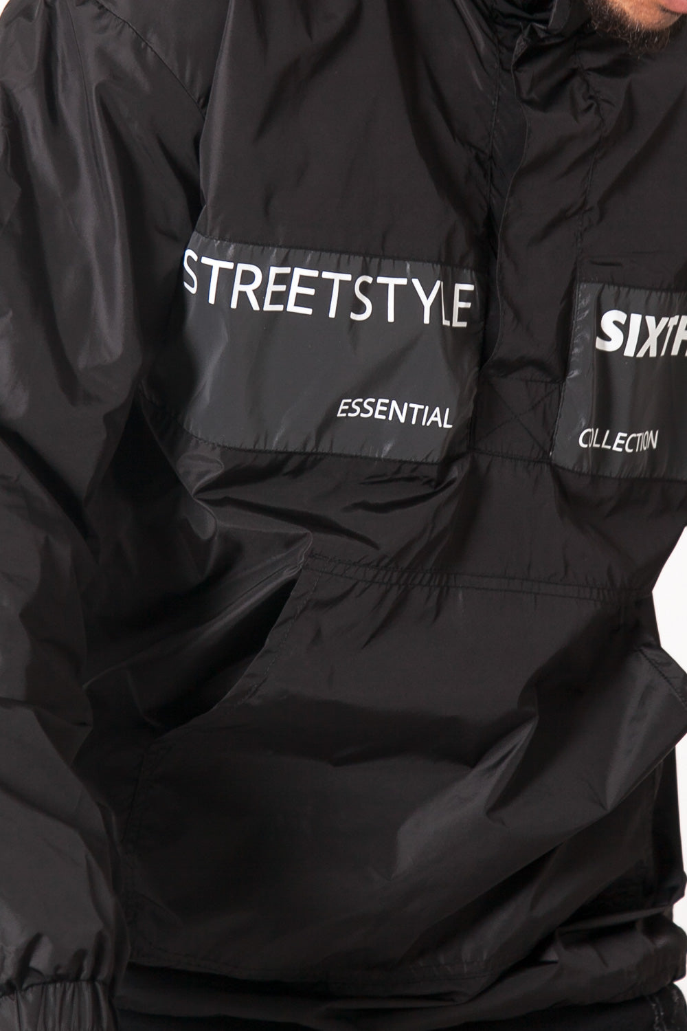 Sixth June - Coupe vent réfléchissant capuche aluminium noir