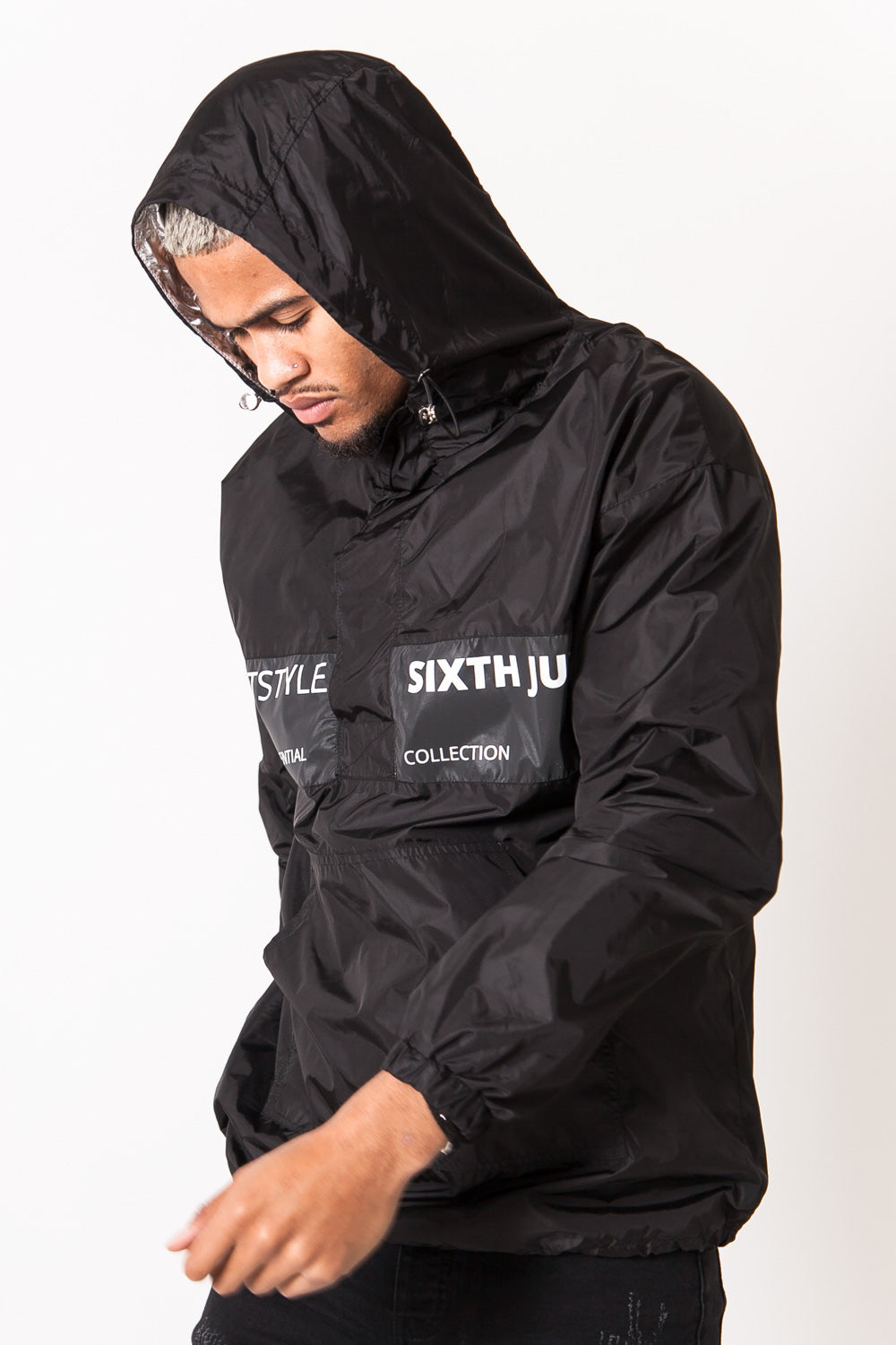 Sixth June - Coupe vent réfléchissant capuche aluminium noir