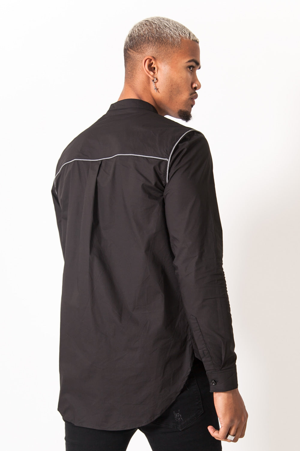 Sixth June - Chemise liseré réfléchissant noir