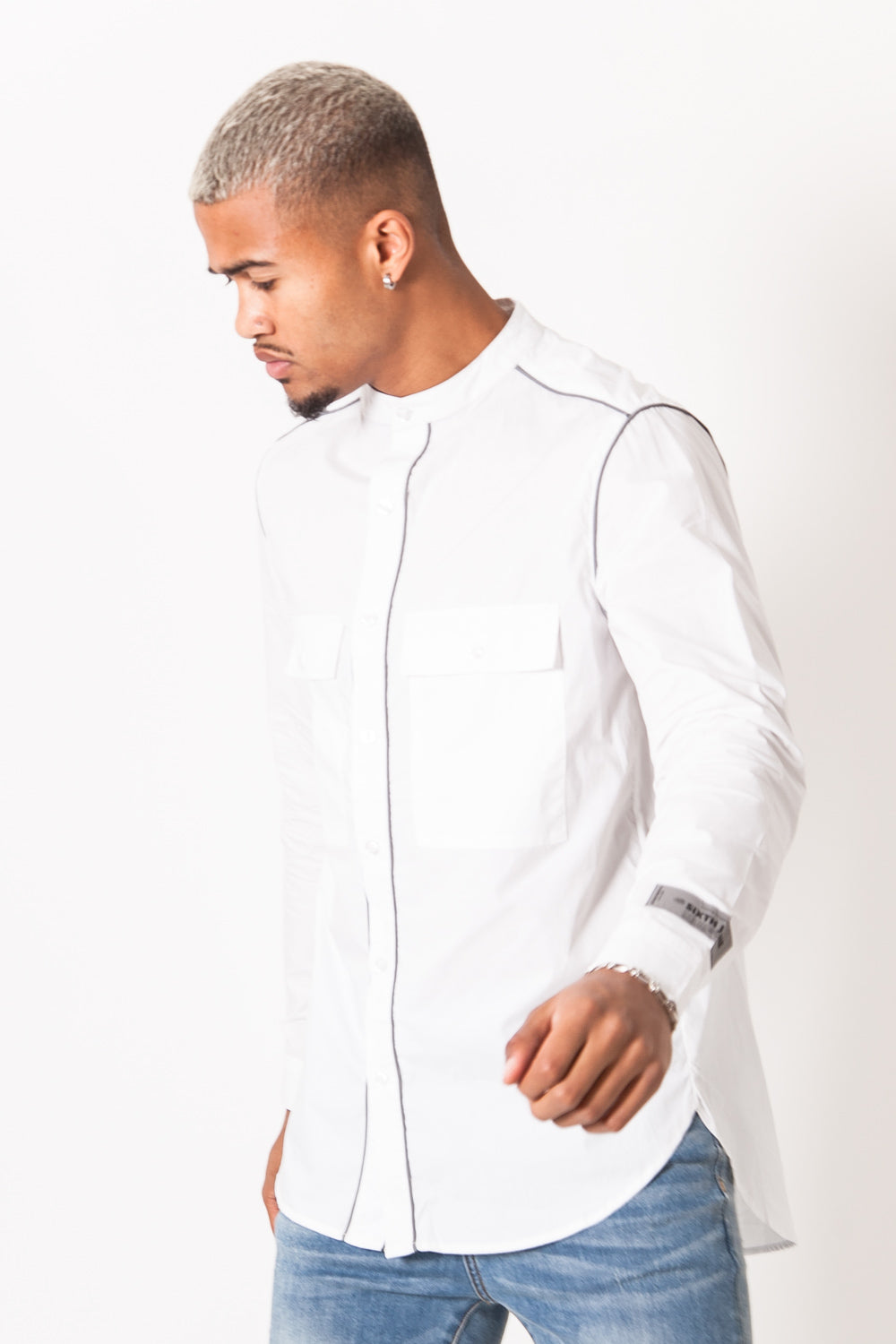 Sixth June - Chemise liseré réfléchissant blanc