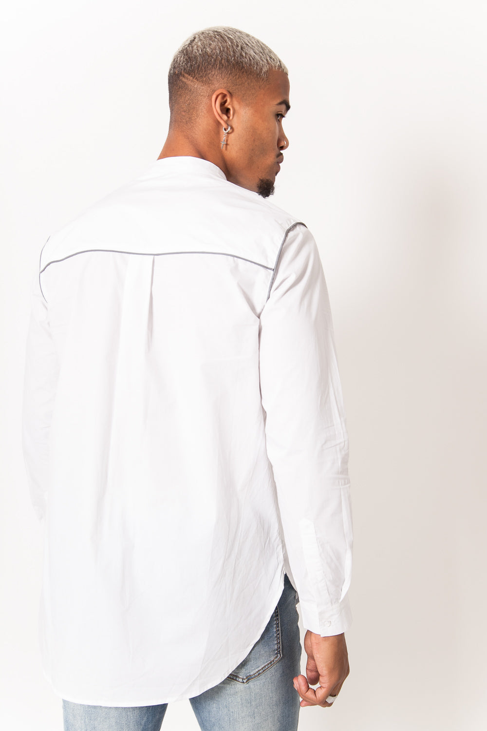 Sixth June - Chemise liseré réfléchissant blanc