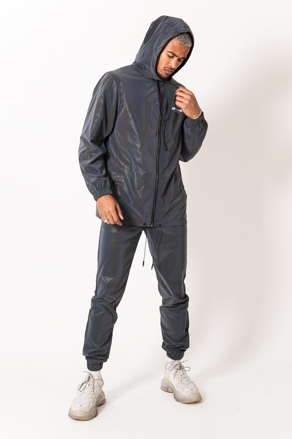 Sixth June - Jogging pétrole réfléchissant gris très foncé