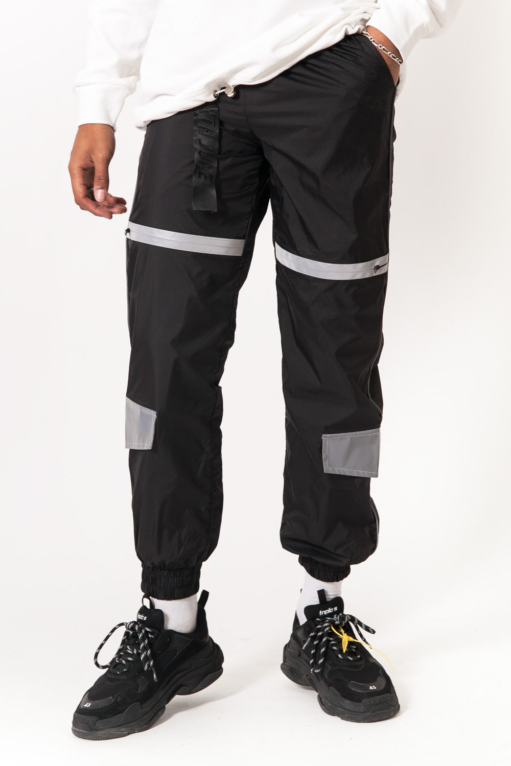 Sixth June - Jogging boucle empiècement réfléchissant noir