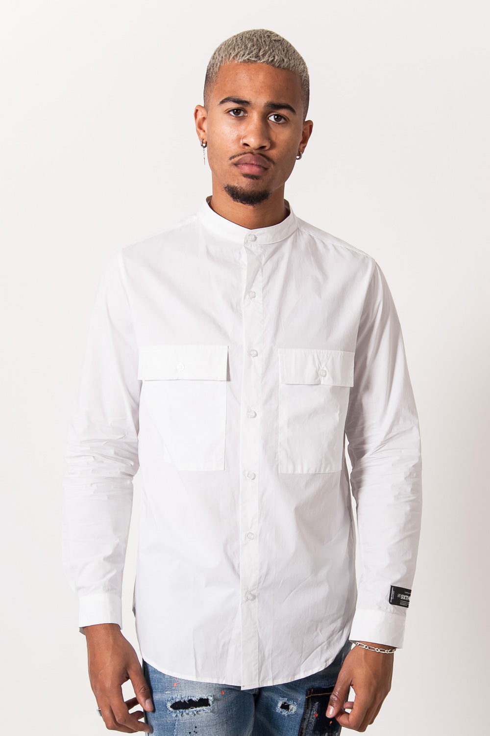 Sixth June - Chemise mao blanc