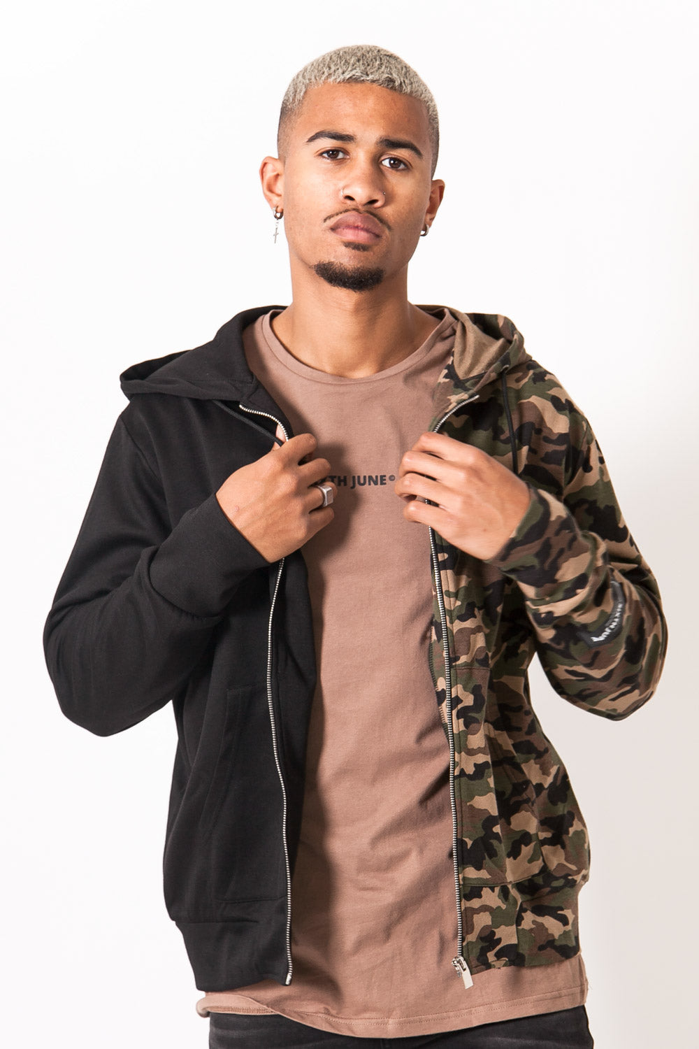 Sixth June - Veste camouflage zip noir