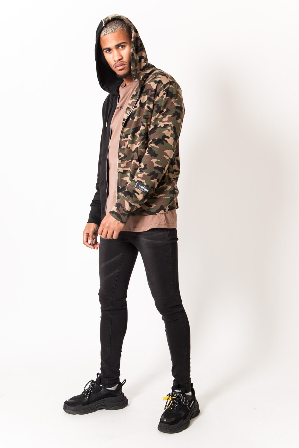 Sixth June - Veste camouflage zip noir
