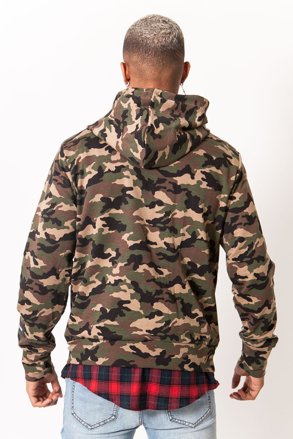 Sixth June - Sweat capuche camouflage tartan vert