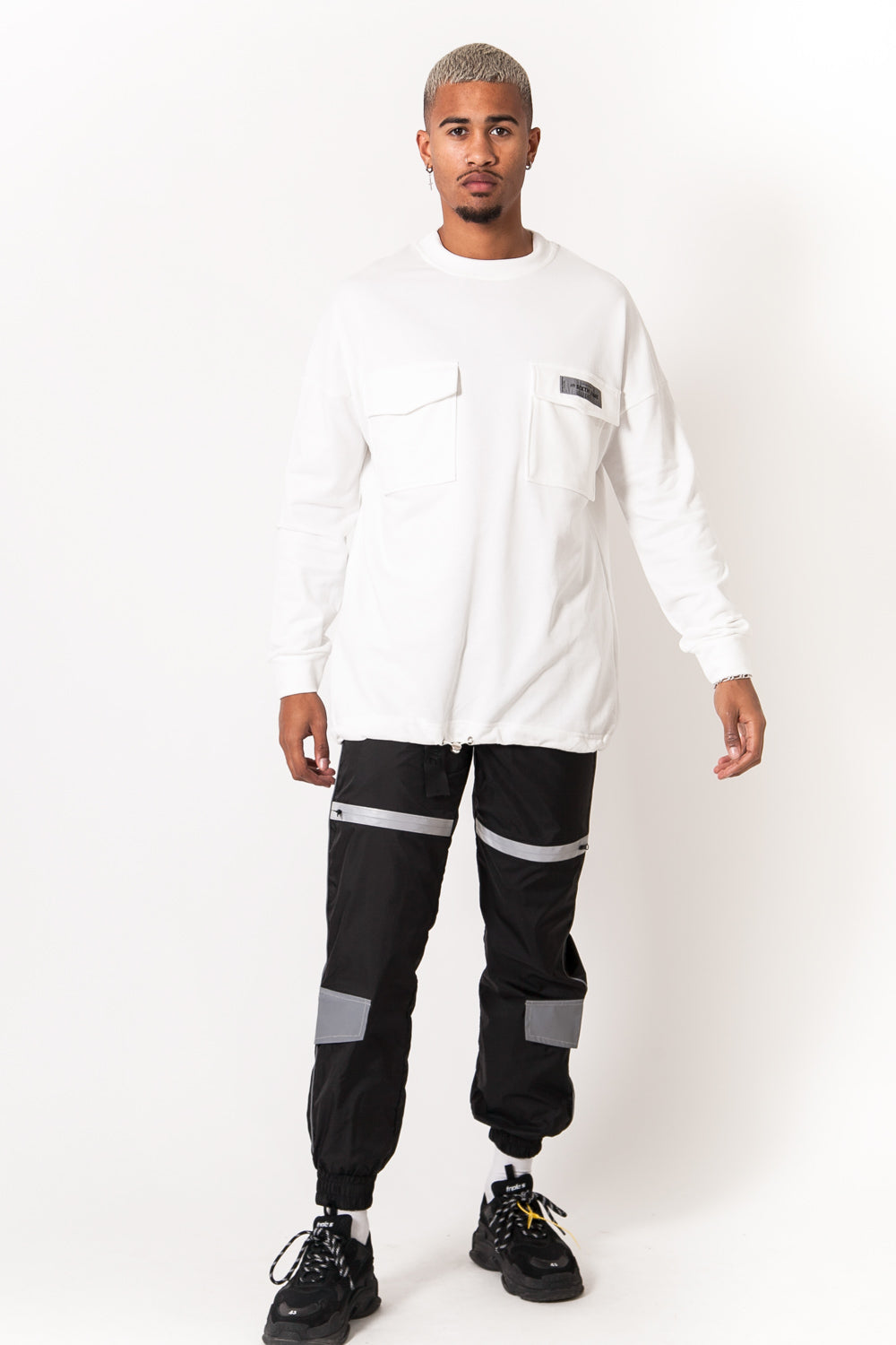 Sixth June - Sweat large élastique blanc cassé