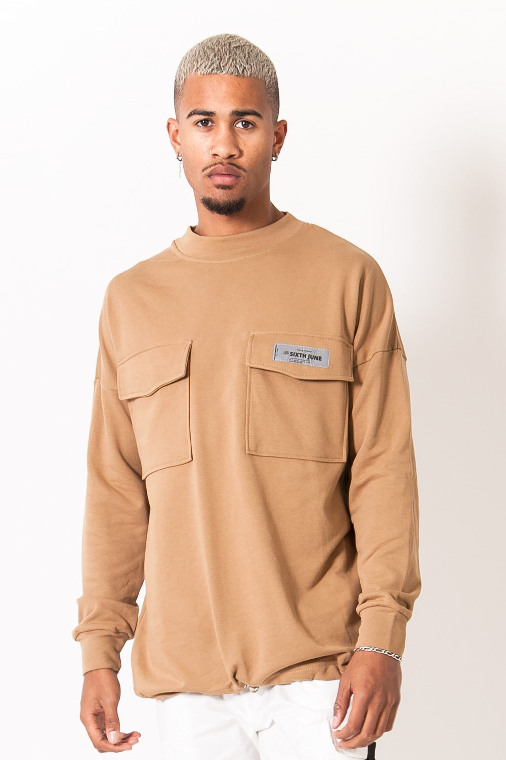 Sixth June - Sweat large élastique marron