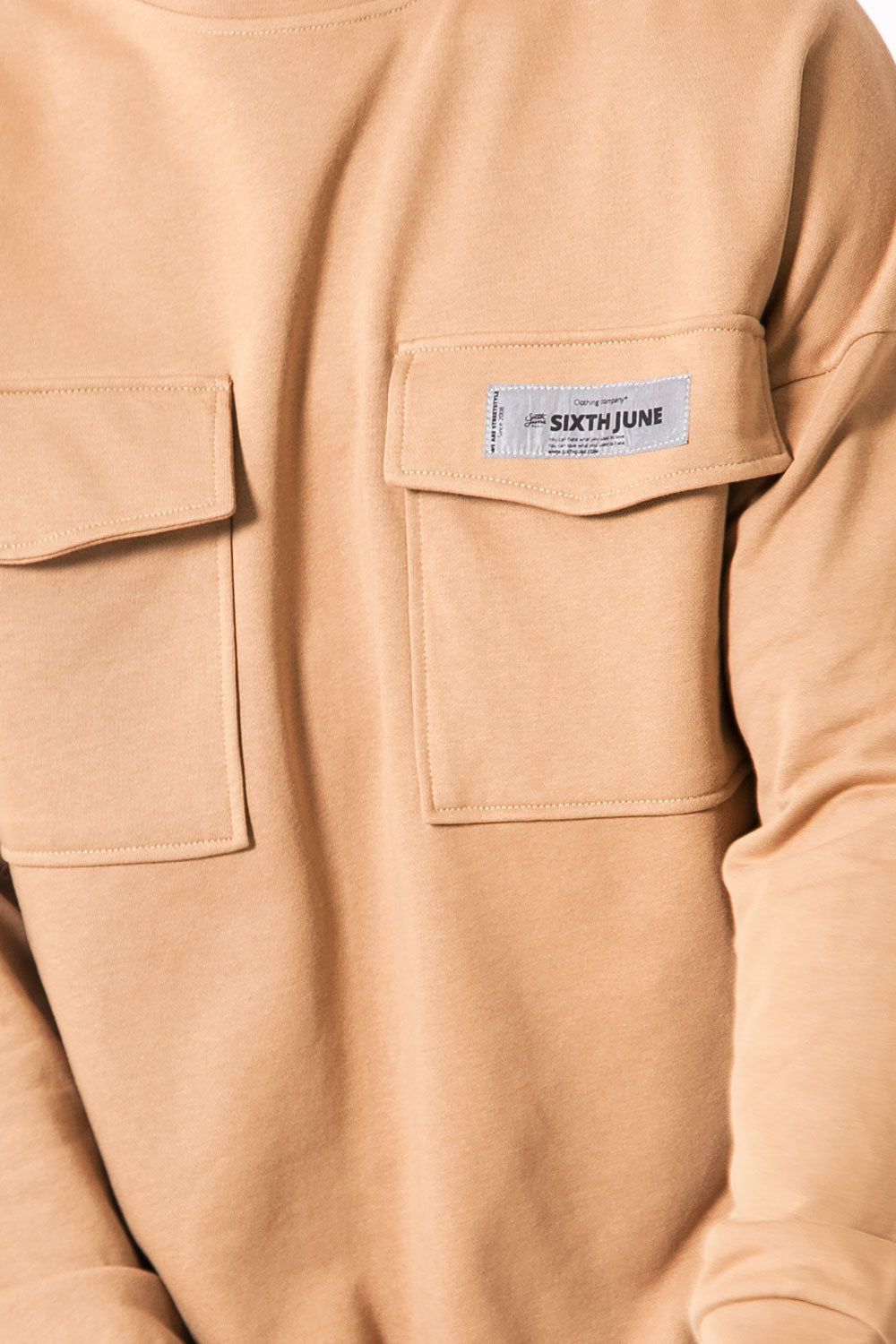 Sixth June - Sweat large élastique marron