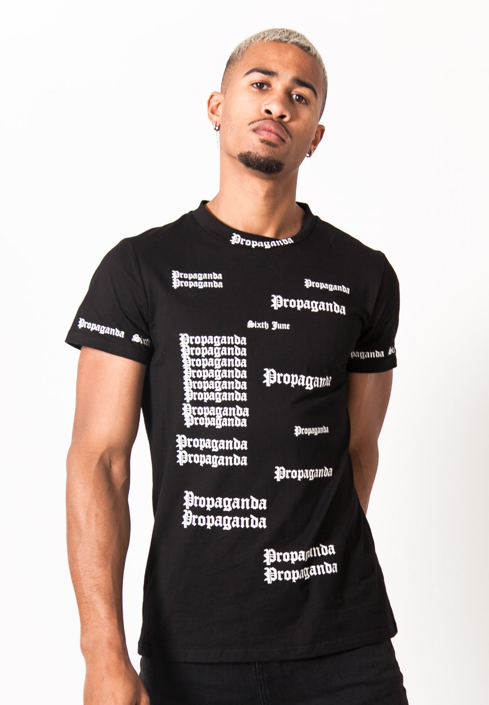 Sixth June - T-shirt imprimé Propaganda gothic noir