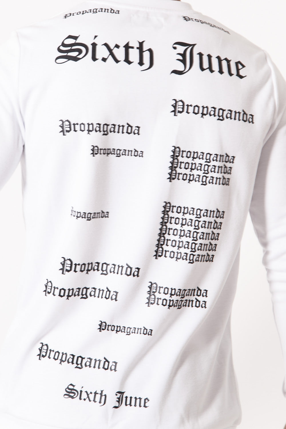 Sixth June - Sweat imprimé propaganda gothic blanc