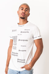 Sixth June - T-shirt imprimé Propaganda gothic blanc