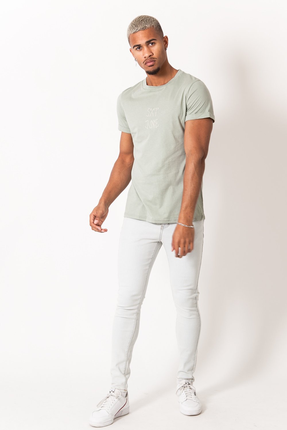 Sixth June - T-shirt imprimé tête de mort vert olive