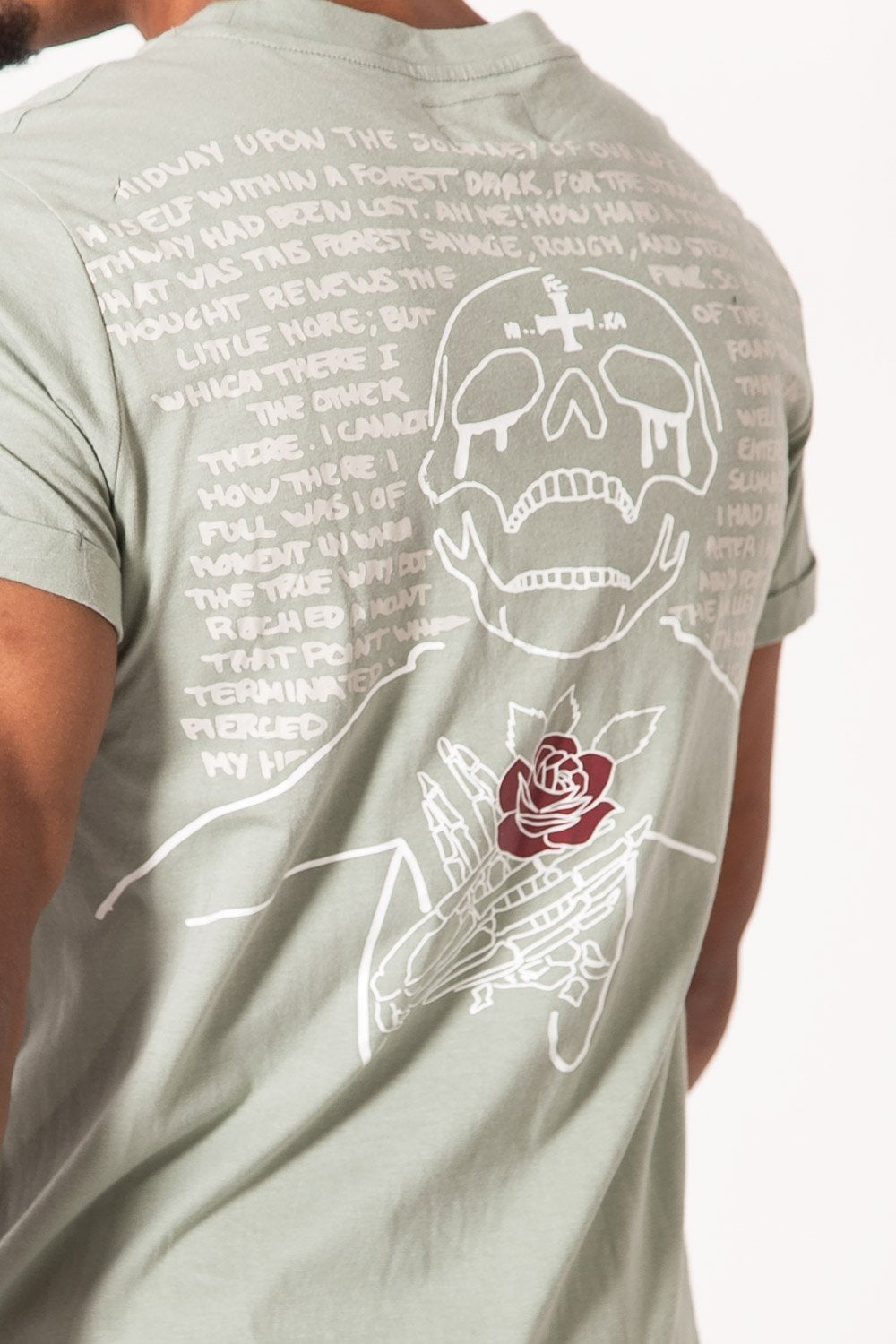 Sixth June - T-shirt imprimé tête de mort vert olive