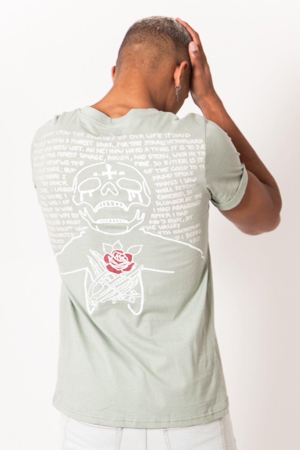 Sixth June - T-shirt imprimé tête de mort vert olive