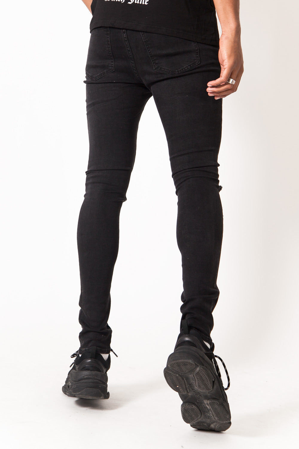 Sixth June - Jean gothic empiècement noir