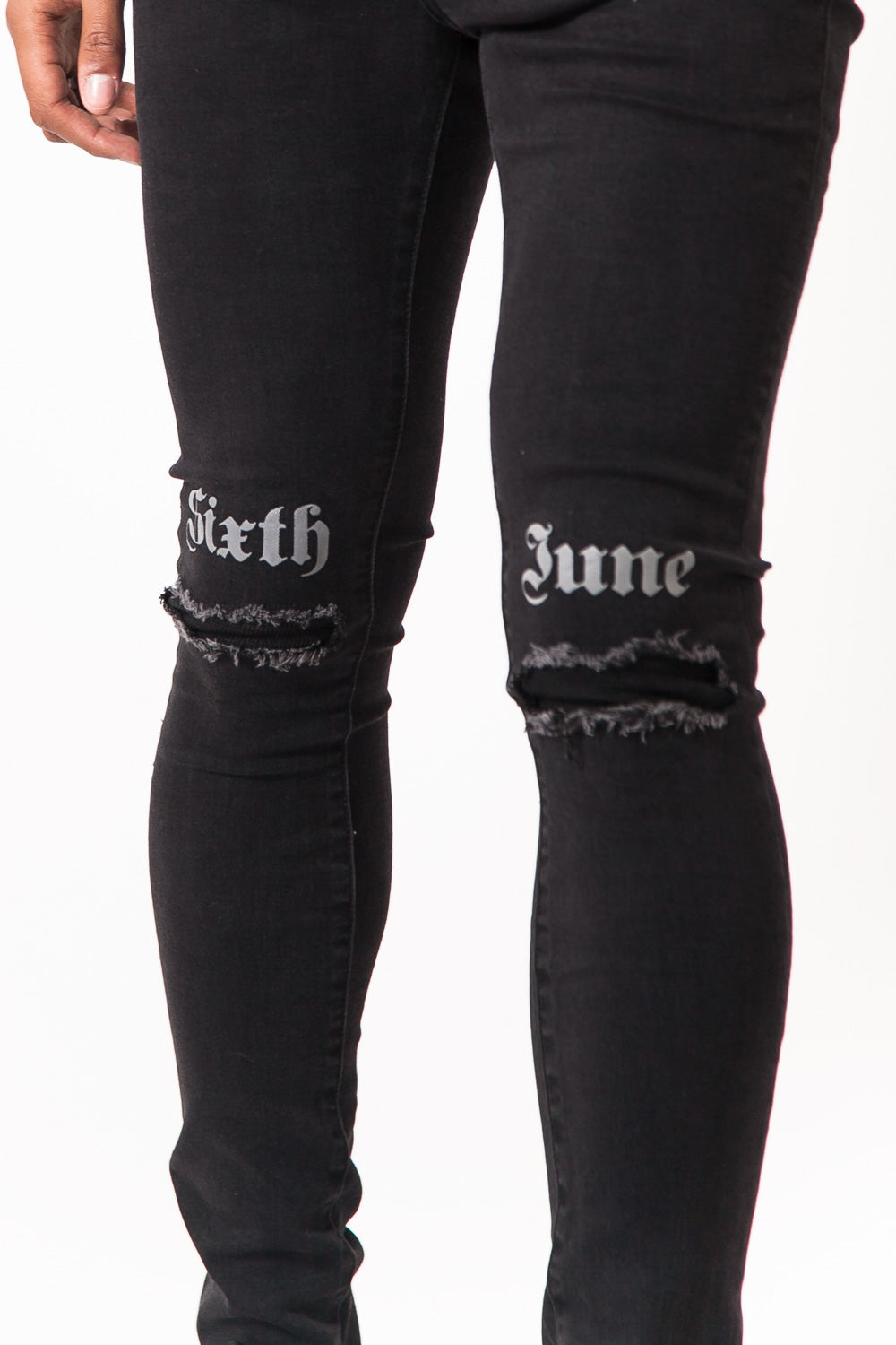 Sixth June - Jean gothic empiècement noir