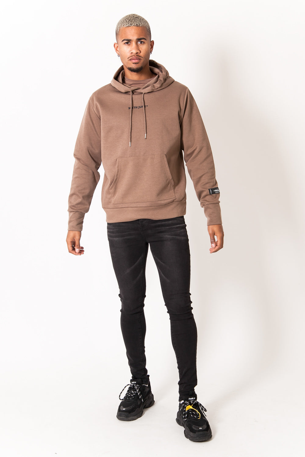 Sixth June - Sweat capuche imprimé marron